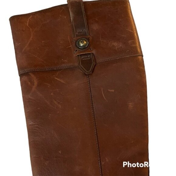 Frye Brown Melissa Button Size 9.5 Womens Heels Boots Knee High - Picture 3 of 9